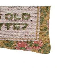 Oh, This Old Schmatte Jacquard Cotton Accent Pillow