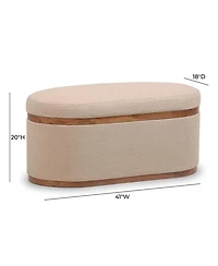 Olivier Oval Storage Ottoman