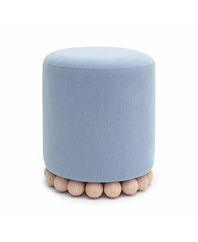 Tov Furniture Dex Upcycled Fabric Ottoman