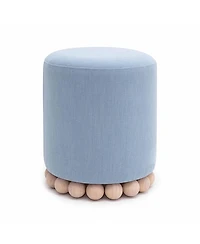 Tov Furniture Dex Upcycled Fabric Ottoman