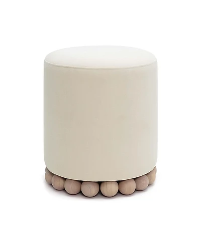 Tov Furniture Dex Upcycled Fabric Ottoman