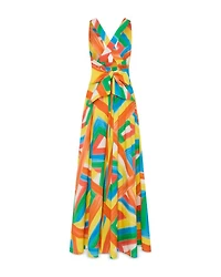 Catarina Multi Stripe Poplin Maxi Dress