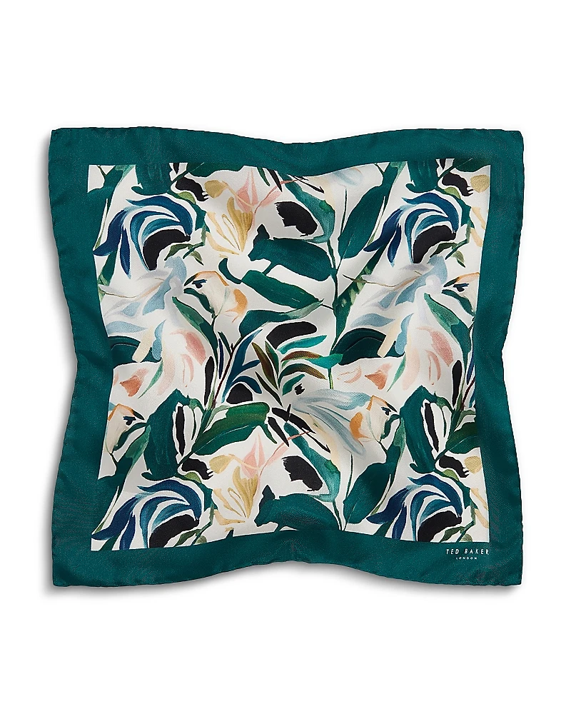 Ted Baker Boytonn Botanical Floral Silk Pocket Square