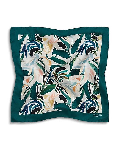 Ted Baker Boytonn Botanical Floral Silk Pocket Square