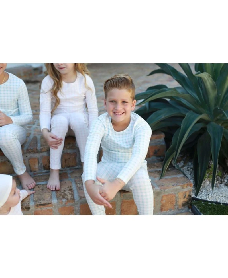 Boys' Grid Top and Bottom Pajama Set- Baby