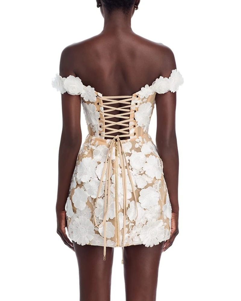 Jasmine Maraya Appliqué Mini Dress