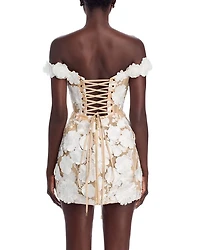 Jasmine Maraya Appliqué Mini Dress