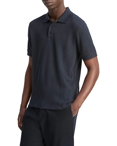 Vince Variegated Texture Polo Shirt