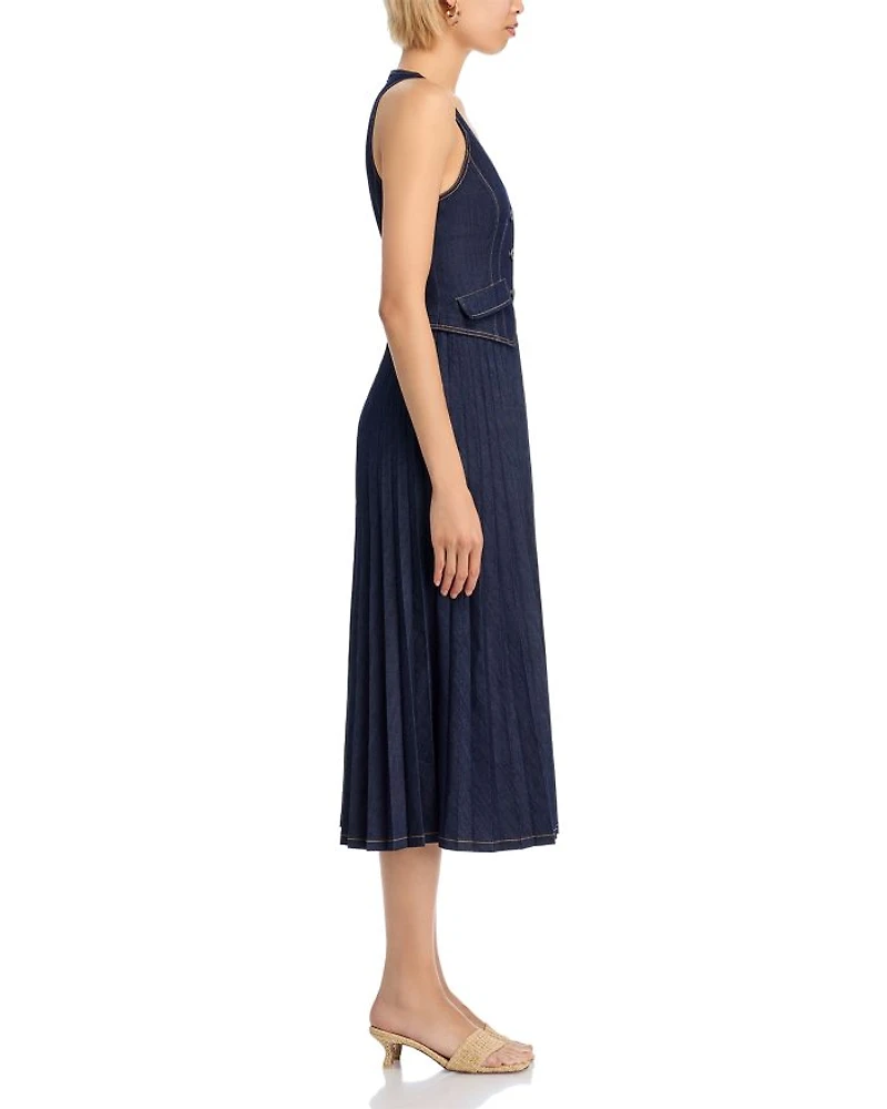 Esther Sleeveless Denim Midi Dress