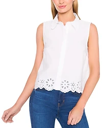 CeCe Eyelet Embroidery Top