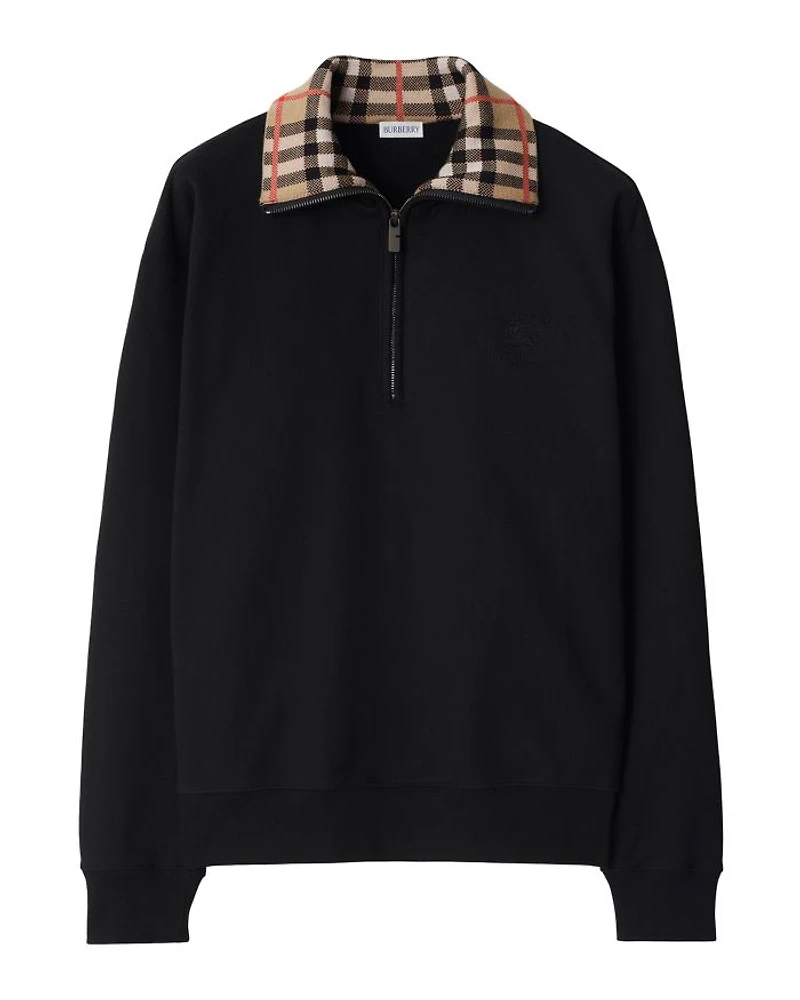 Ray Relaxed Fit Check Collar Sweater