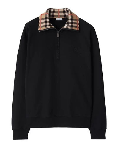 Ray Relaxed Fit Check Collar Sweater