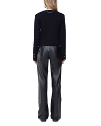 Leather Straight Leg Pants