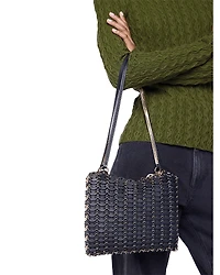Rabanne Leather Link Shoulder Bag
