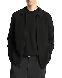 Vince Regular Fit Zip Front Sweater