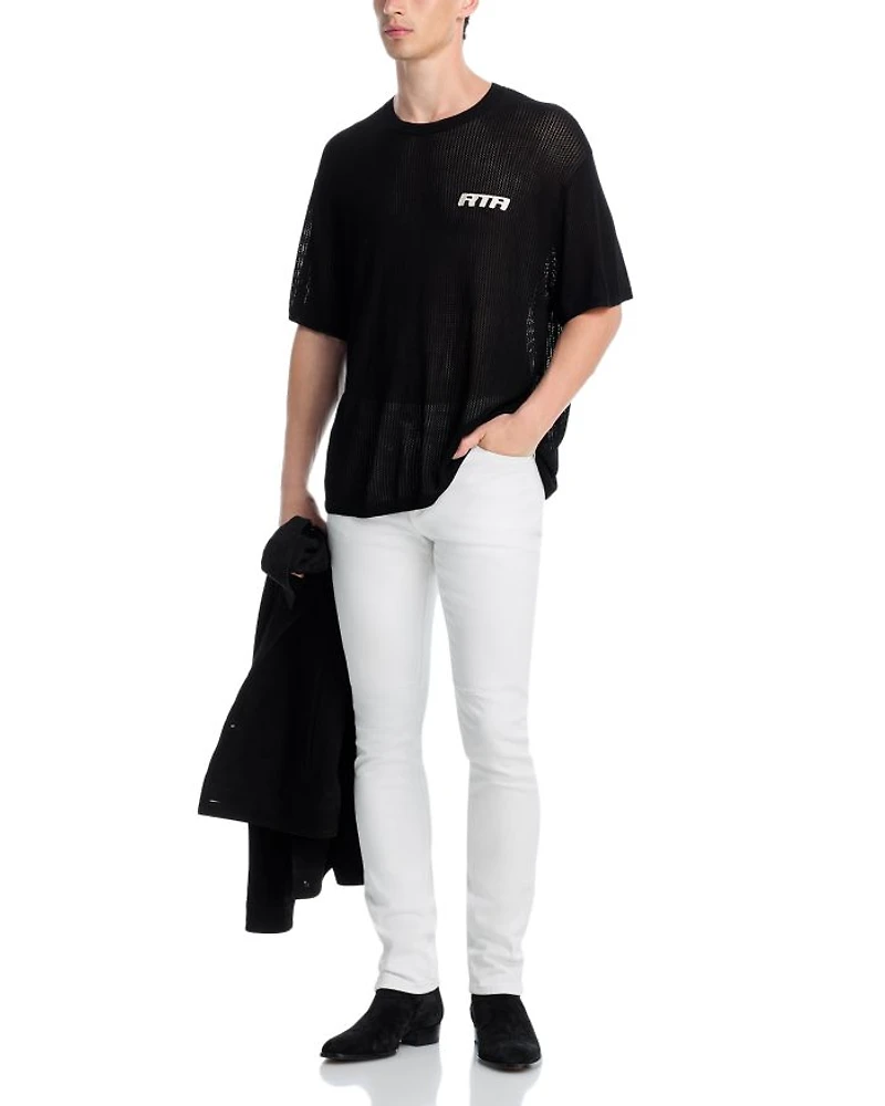 Oversized Fit Graphic Logo Mesh Tee