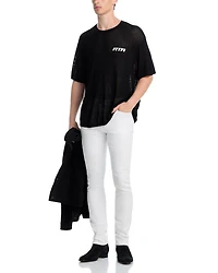 Oversized Fit Graphic Logo Mesh Tee