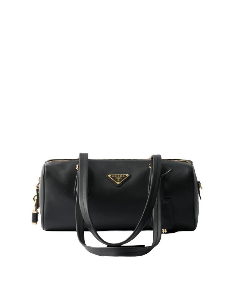 Medium Leather Top-Handle Bag with Padlock