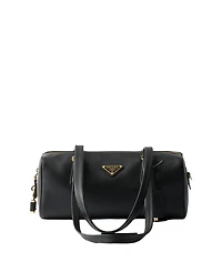 Medium Leather Top-Handle Bag with Padlock