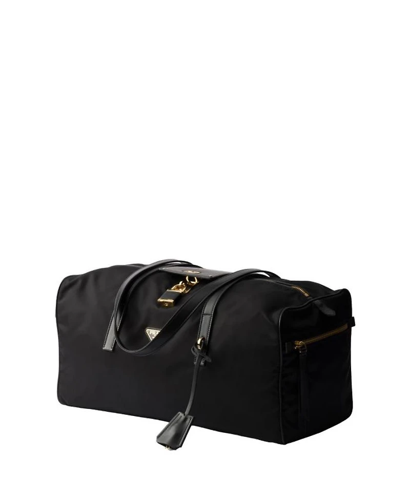 Large Re-Nylon Top-Handle Bag with Padlock