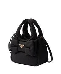 Padded Re-Nylon Mini-Bag with Bow