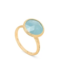 Marco Bicego 18K Yellow Gold Jaipur Color Aquamarine Medium Bezel Ring
