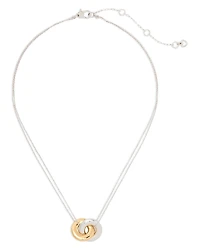 kate spade new york Interlock Pendant Necklace, 16-19