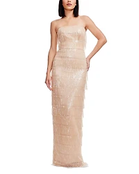 Dress the Population Tanya Beaded Fringe Gown
