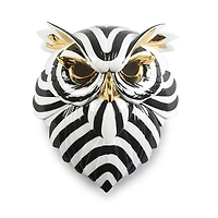 Lladro Owl Mask, Black-Gold