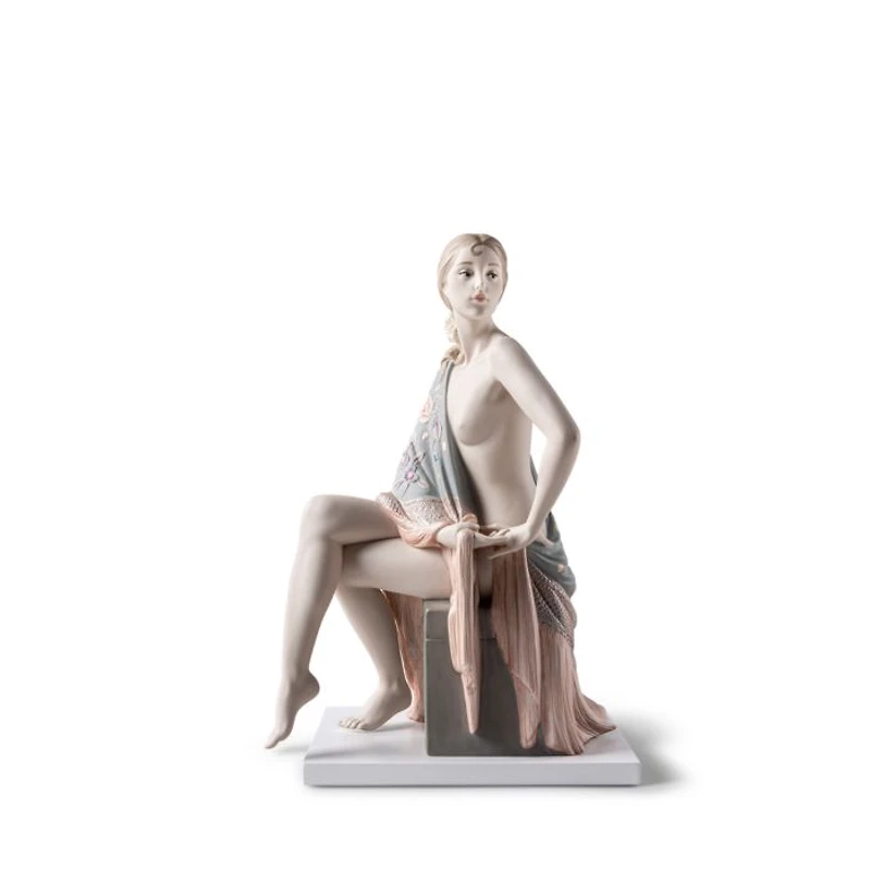 Nude with Shawl, Metallic