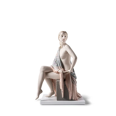 Lladro Nude with Shawl, Metallic