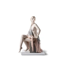 Lladro Nude with Shawl, Metallic