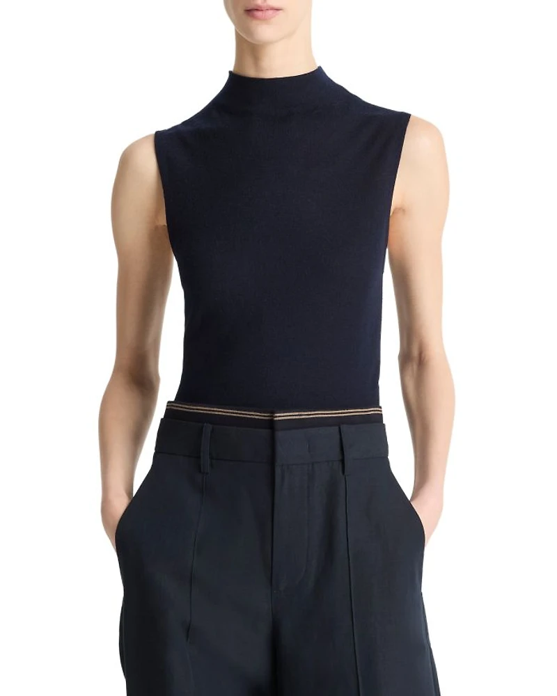 Sleeveless Mock Neck Top