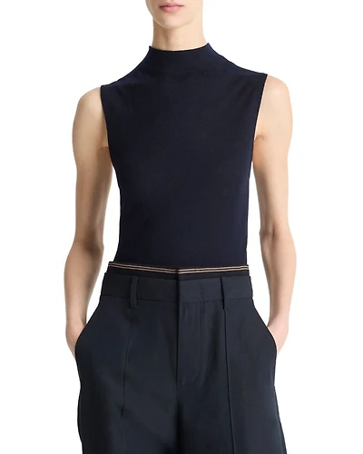 Sleeveless Mock Neck Top