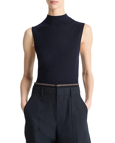Vince Sleeveless Mock Neck Top
