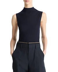 Vince Sleeveless Mock Neck Top