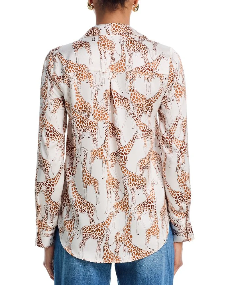 Giraffe Satin Shirt - Exclusive