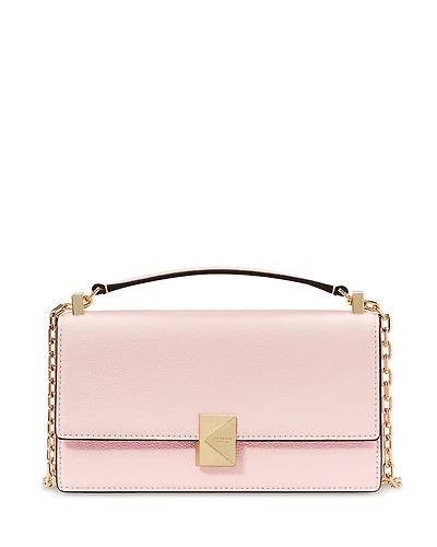 kate spade new york Deco Pebbled Leather Mini Flap Chain Crossbody