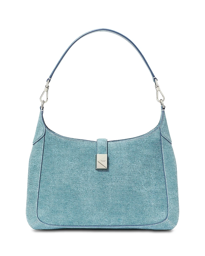 kate spade new york Deco Denim Print Suede Hobo Bag