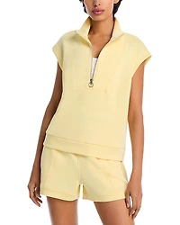 Aqua Athletics Quarter Zip Pullover Top - Exclusive