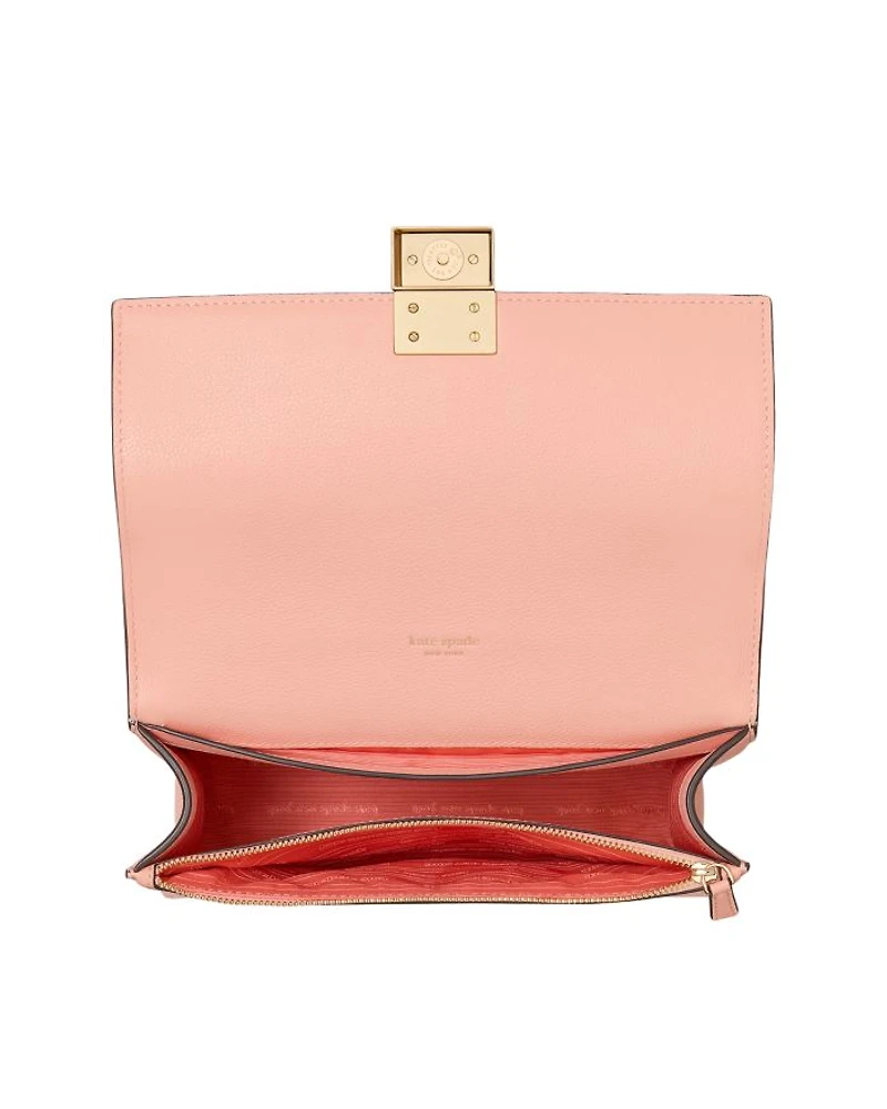 Deco Pebbled Leather Small Chain Shoulder Bag