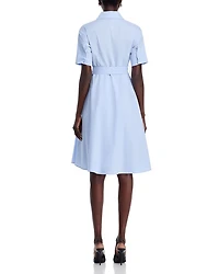 Rose Applique Cotton Button Down Dress