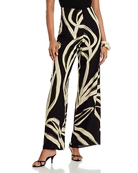 Cala de la Cruz Oxana Printed High Waisted Wide Pants