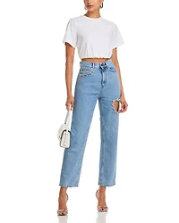 Crystal Heart Jeans Light Blue