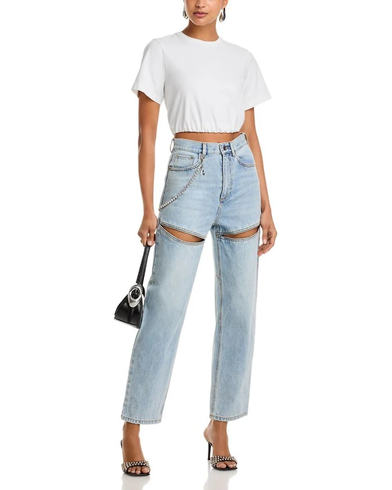 Slit Jeans Light Blue