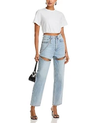 Slit Jeans Light Blue