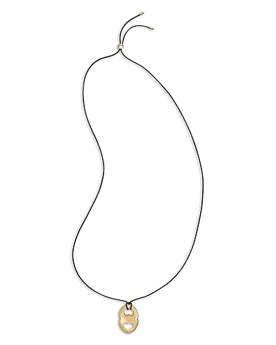 Tory Burch Gemini Link Adjustable Cord Pendant Necklace, 44