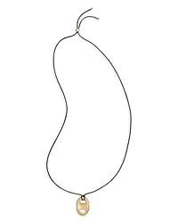 Tory Burch Gemini Link Adjustable Cord Pendant Necklace, 44