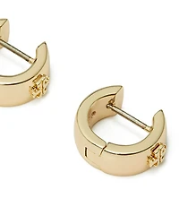 Kira Double T Huggie Hoop Earrings