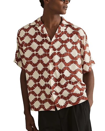 Reiss Makarb Abstract Floral Camp Shirt